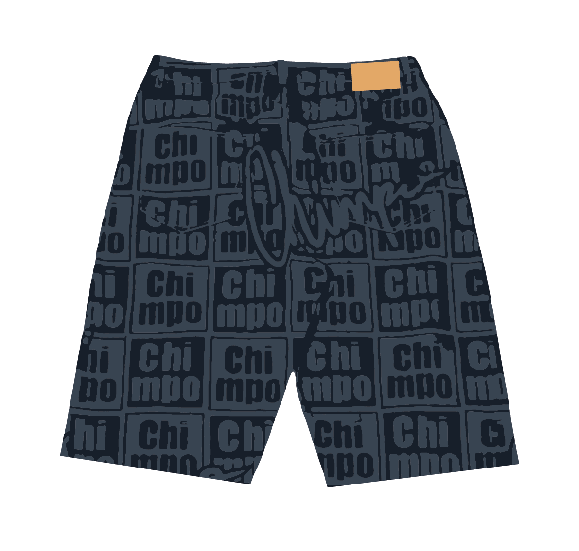 Monogram Denim Jorts - Dark Blue