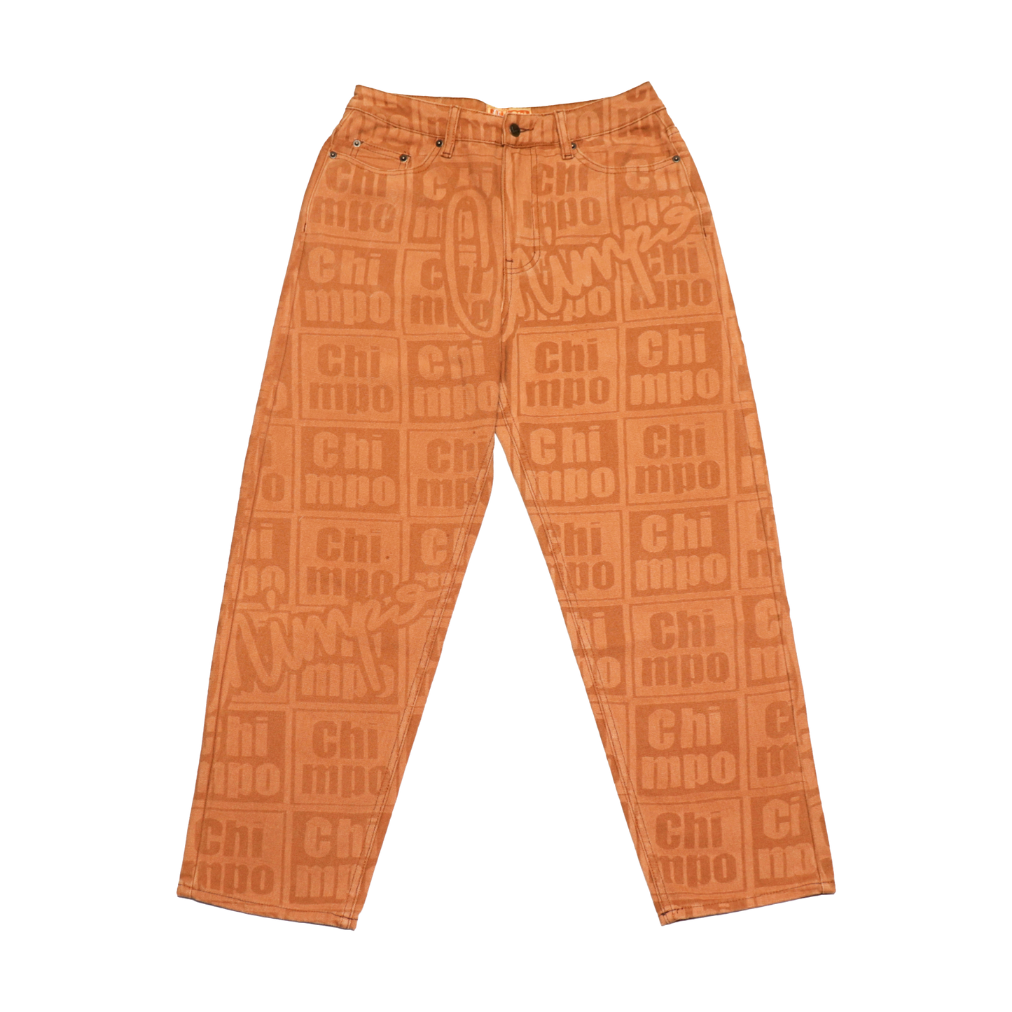 Monogram Baggy Jeans - Brown