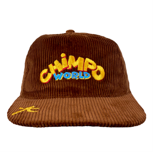 Unstructured Corduroy Logo Cap - Brown