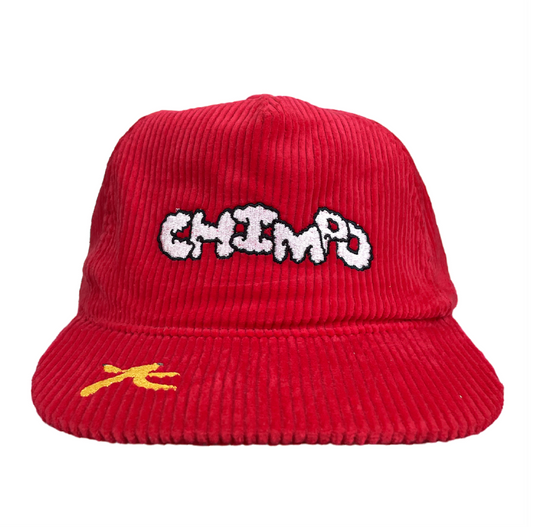 Unstructured Corduroy Logo Cap - Red