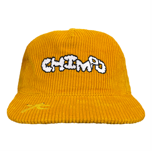 Unstructured Corduroy Logo Cap - Yellow