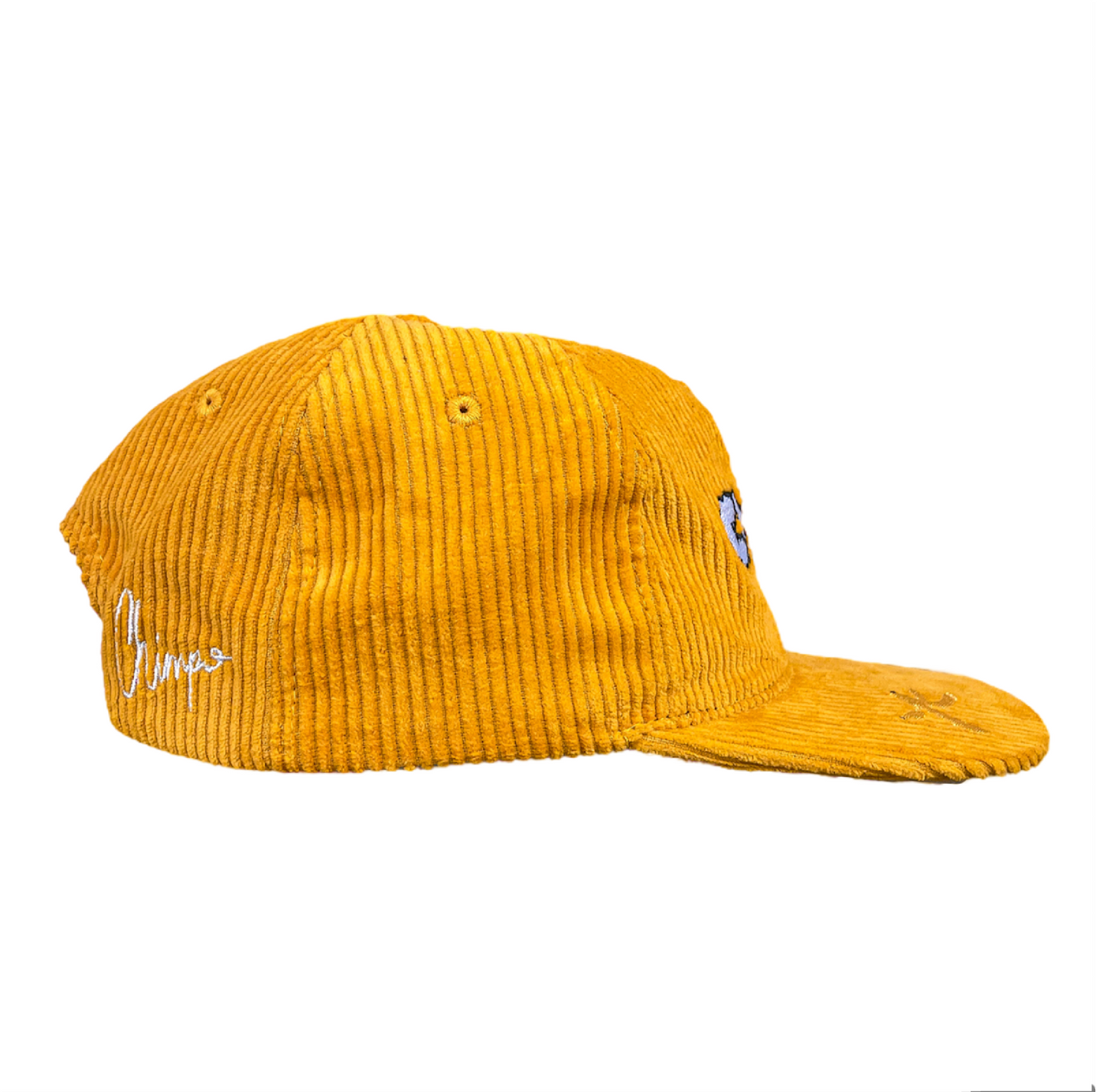 Unstructured Corduroy Logo Cap - Yellow